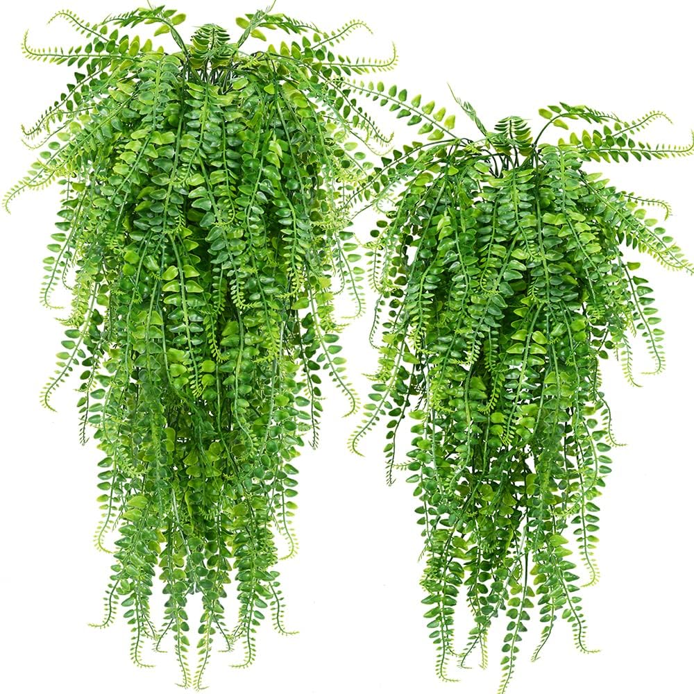 2pack Fake Hanging Ferns