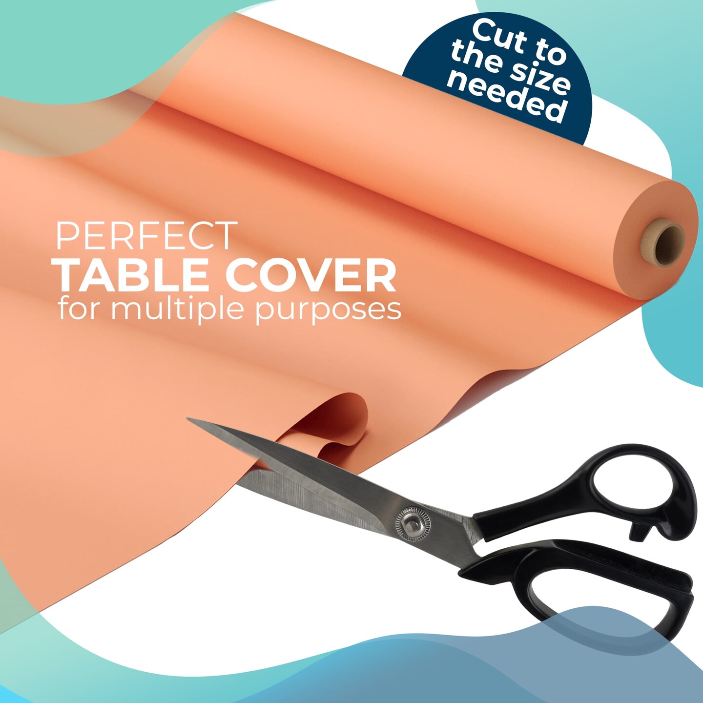 Exquisite Plastic Table Cover Roll – 40" x 100' Disposable Tablecloth Roll – Premium Thick 0.5 MIL Plastic Banquet Roll – Party Table Cover Roll for Events & Catering