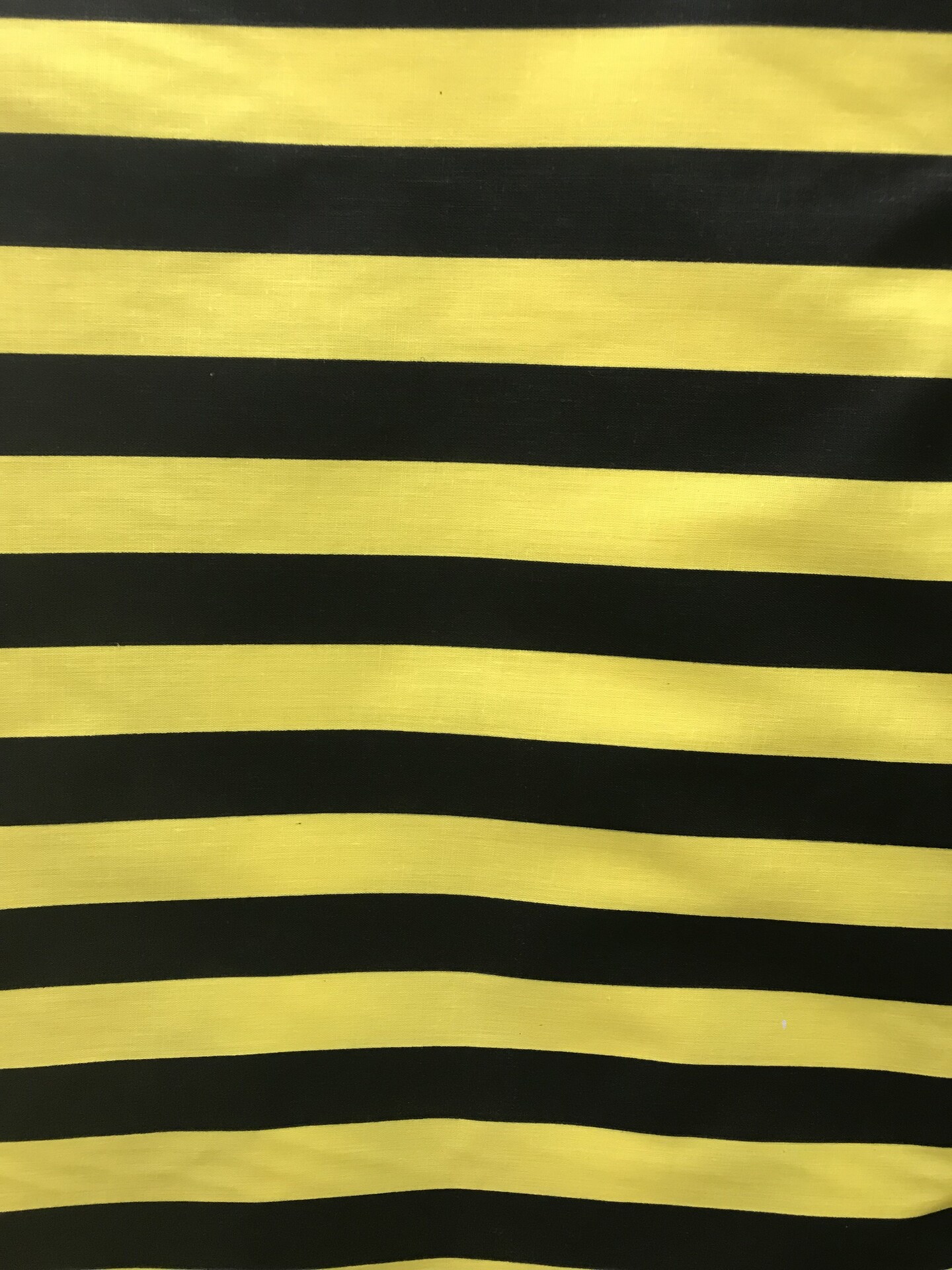 1 Yard Yellow And Black 1 Inch Stripe Poly Cotton Fabric Horizontal Design For Sewing Fabric 59/60 Inch Wide