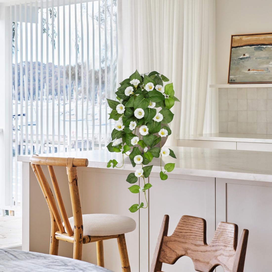 2 Pack - Artificial Morning Glory | White