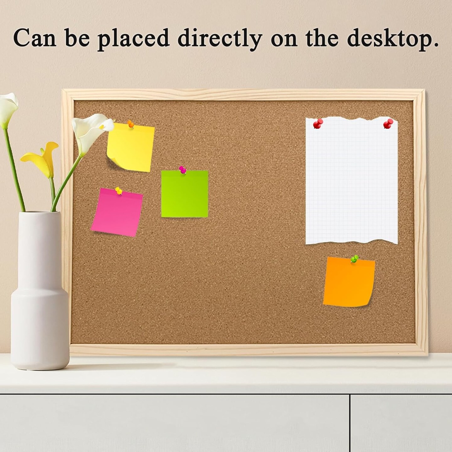 2 Pack Cork Board Bulletin Board