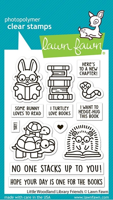 Lawn Fawn Clear Stamps 3&#x22;X4&#x22;-Little Woodland Library Friends