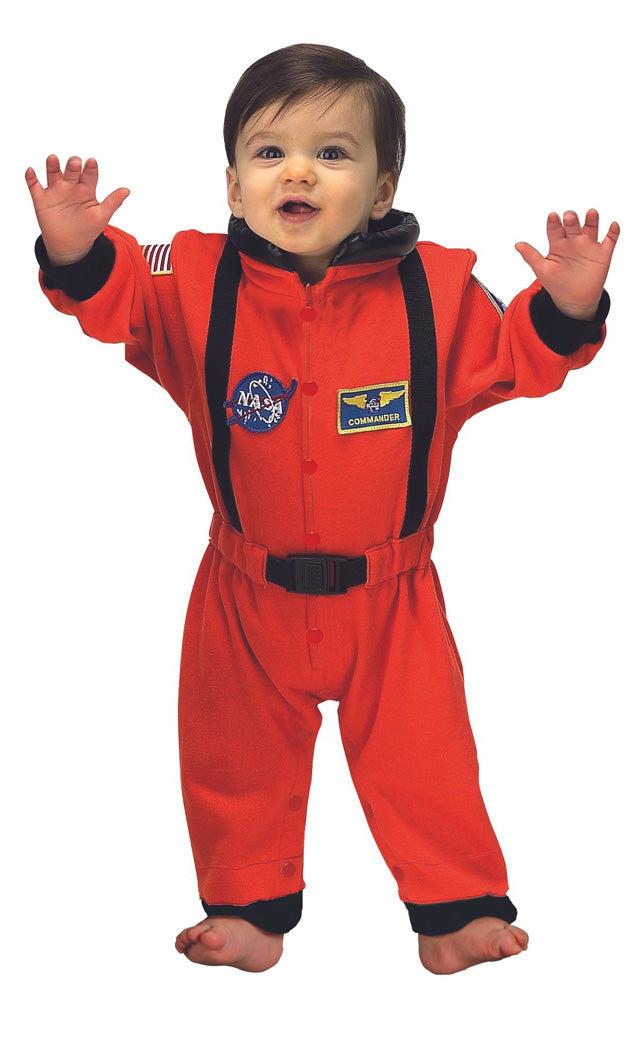 orange Jr. Astronaut Suit romper infant baby boys halloween costume 6 - 12M