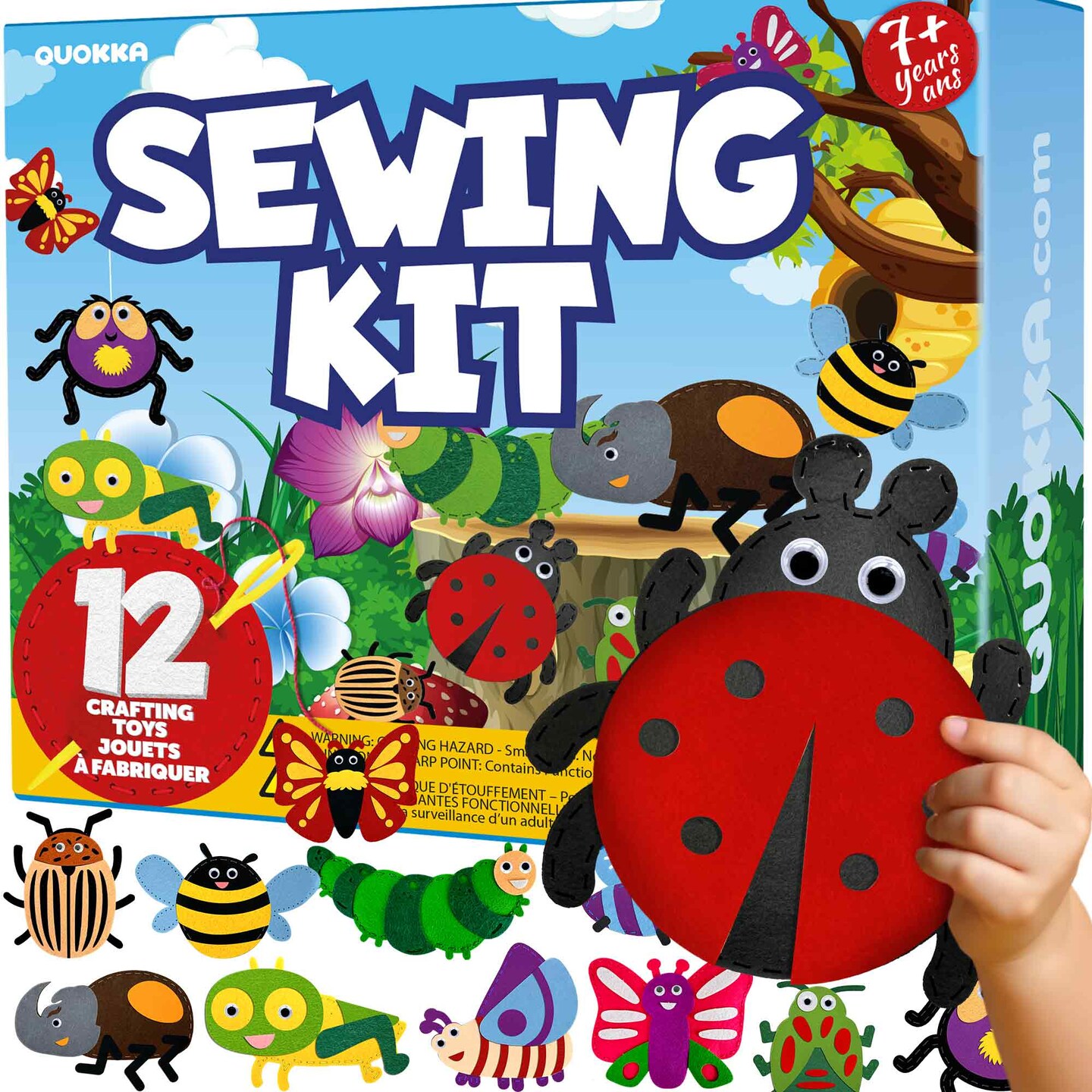 Craft Kits for Kids - 12 Bugs &#x26; Insects Sewing Kit Basic