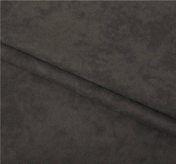 1 Yard Charcoal Grey Washed Micro Suede Apparel Fabric 58/60" Wide Durable 100% Polyester