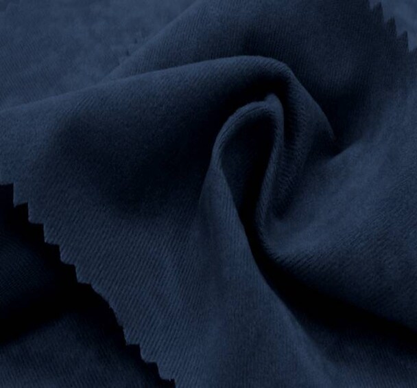 1 Yard Suede Denim Blue Apparel Fabric 58/60" Wide Alova Polyester