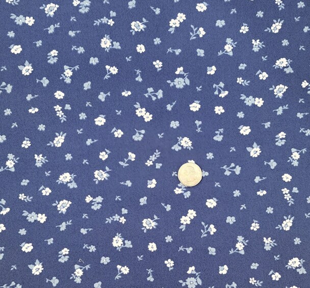 1 Yard Soft Brushed DTY Navy Fabric 58/59&#x22; Wide, Fluffy Textured Polyester for Apparel