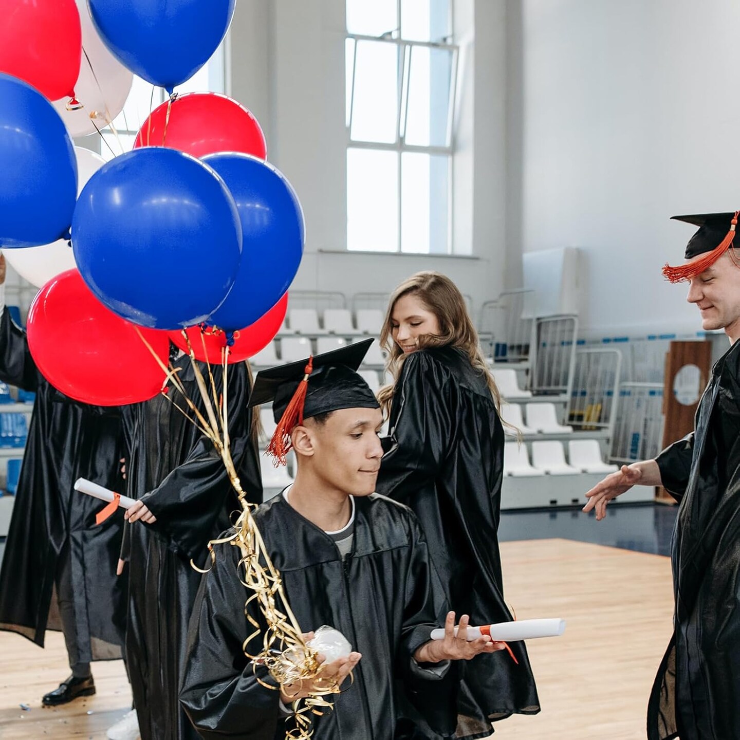 Red White and Blue Latex Balloons 100 Pack Graduation Birthday Wedding Nautical Party Supplies