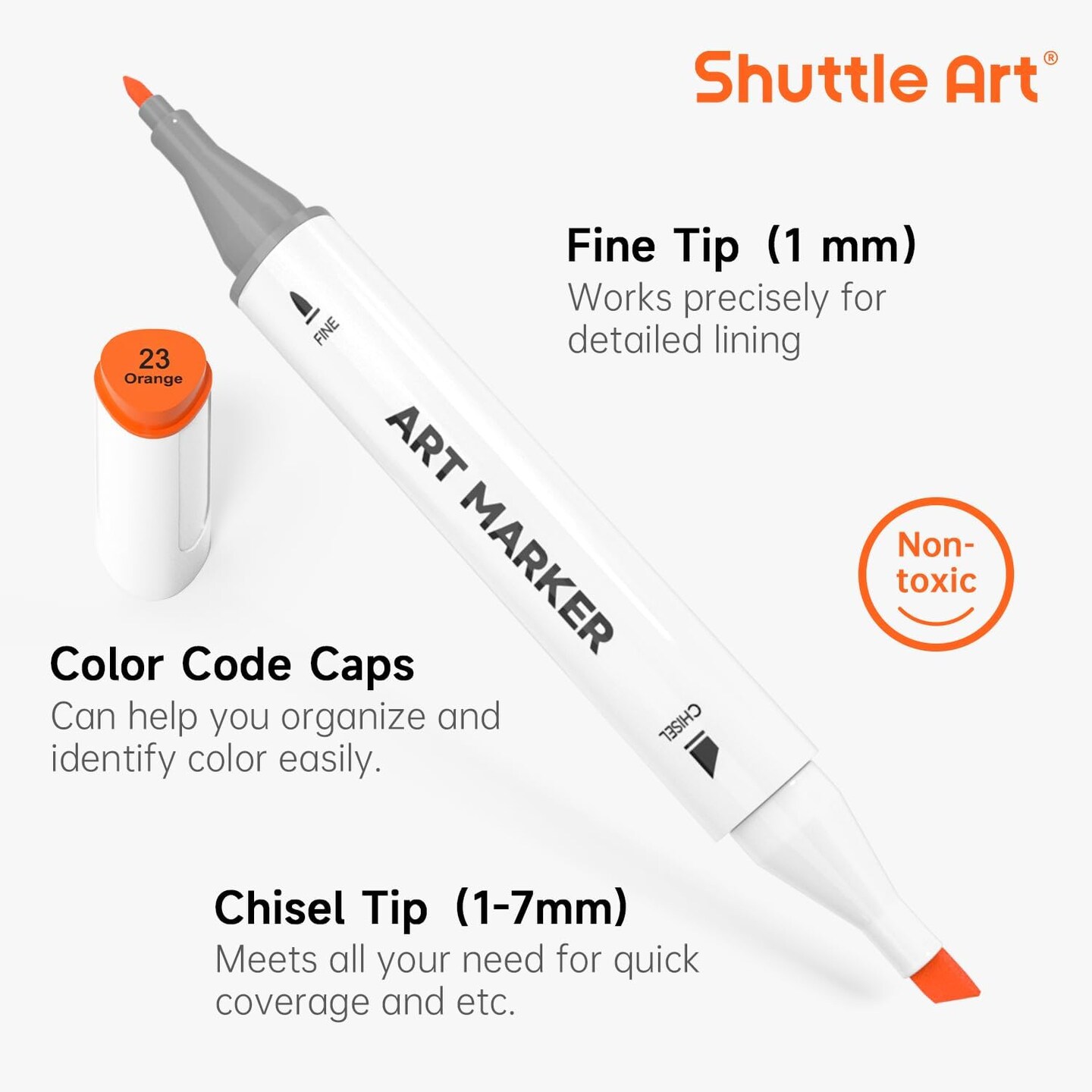 Art 51 Colors Dual Tip Alcohol Based Art Markers, 50 Colors plus 1 Blender Permanent Marker Pens Highlighters with Case Perfect for Illustration Adult Coloring Sketching and Card Making