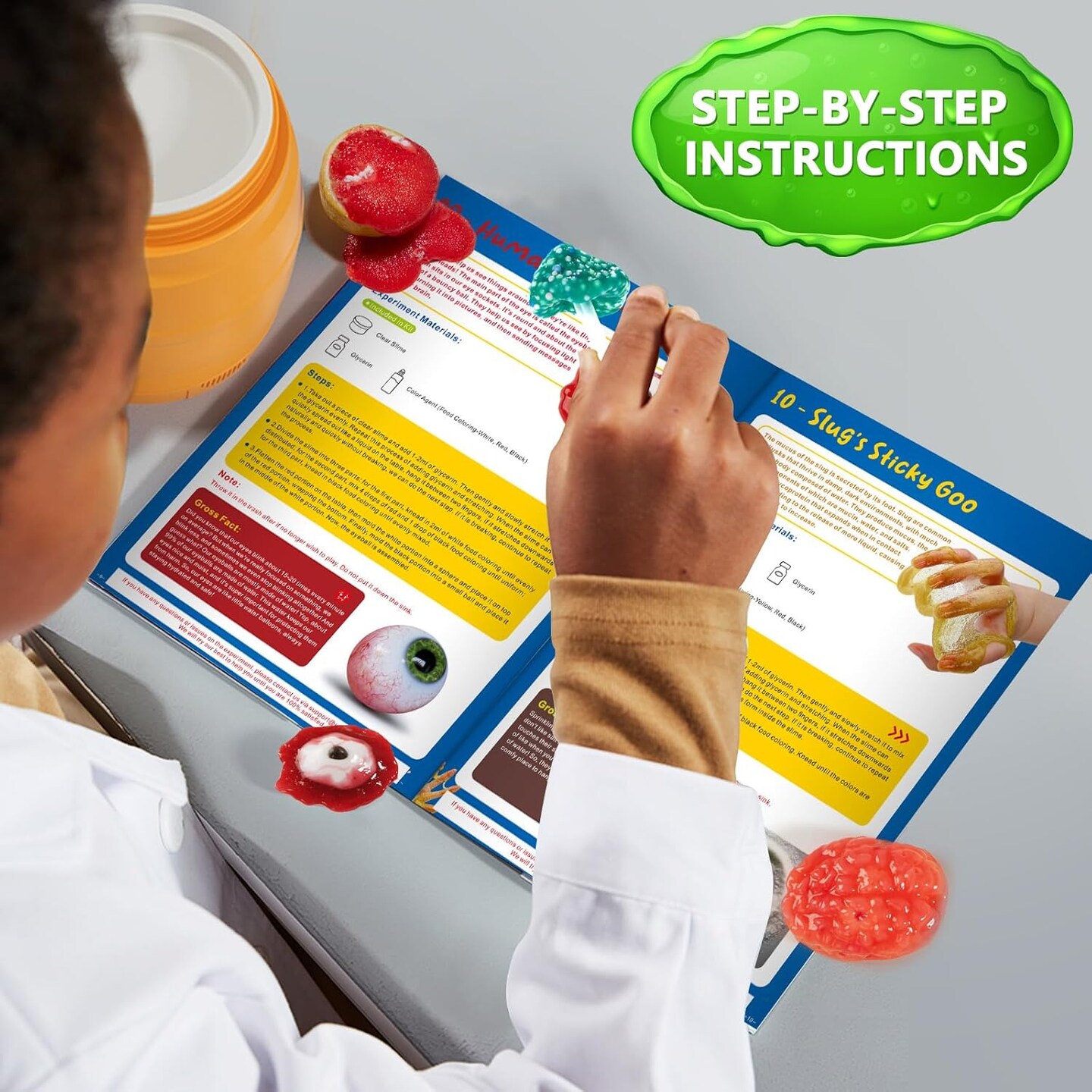 75+ Gross Science & Slime Kit for Kids – STEM Chemistry & Fun Experiments