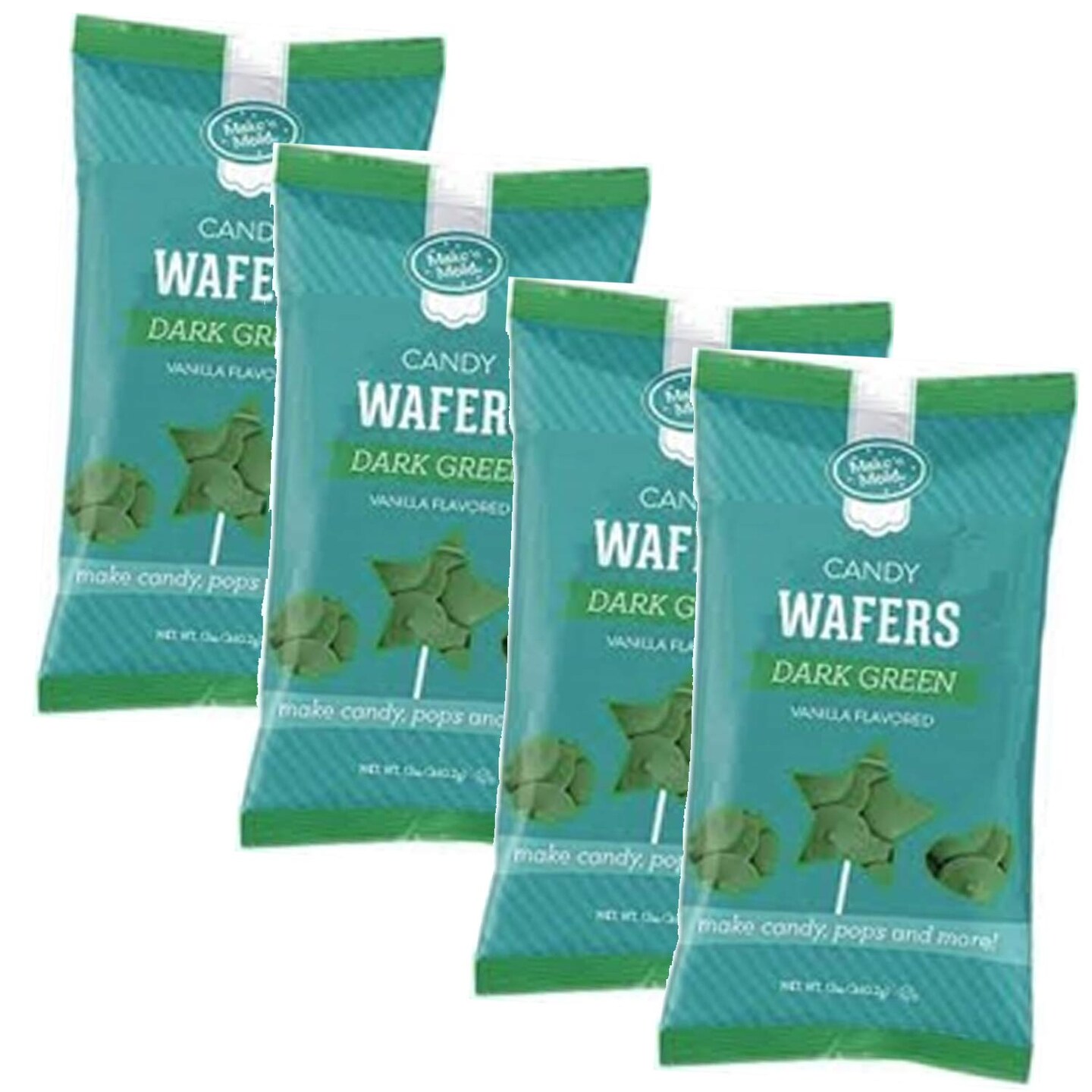 Dark Green Make'n Mold Candy Wafers Bag Vanilla Flavored 12 Ounce