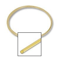 JewelrySupply 14K Yellow Gold Round Wire - 22 Gauge Soft - Professional Jewelry Making Wire