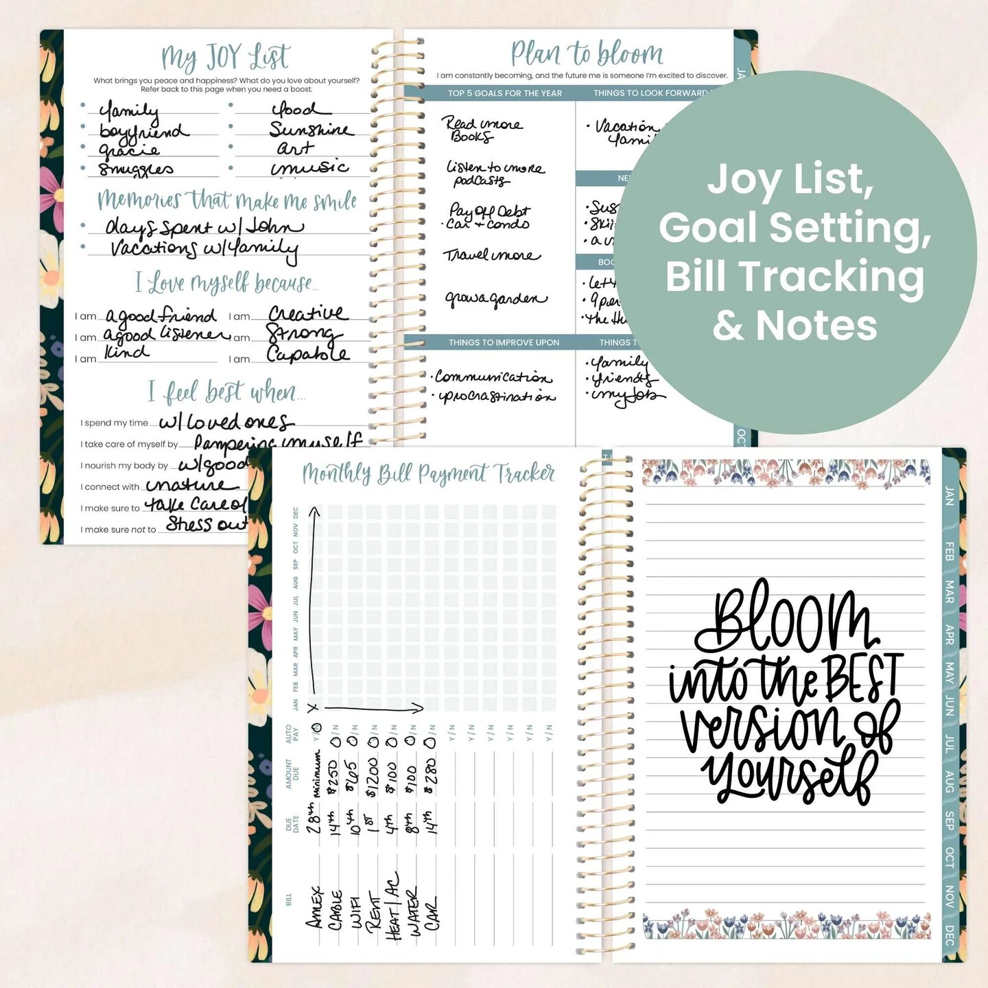 bloom daily planners 2026 Soft Cover Weekly & Monthly Planner, 4" x 6", Blooming Wildly