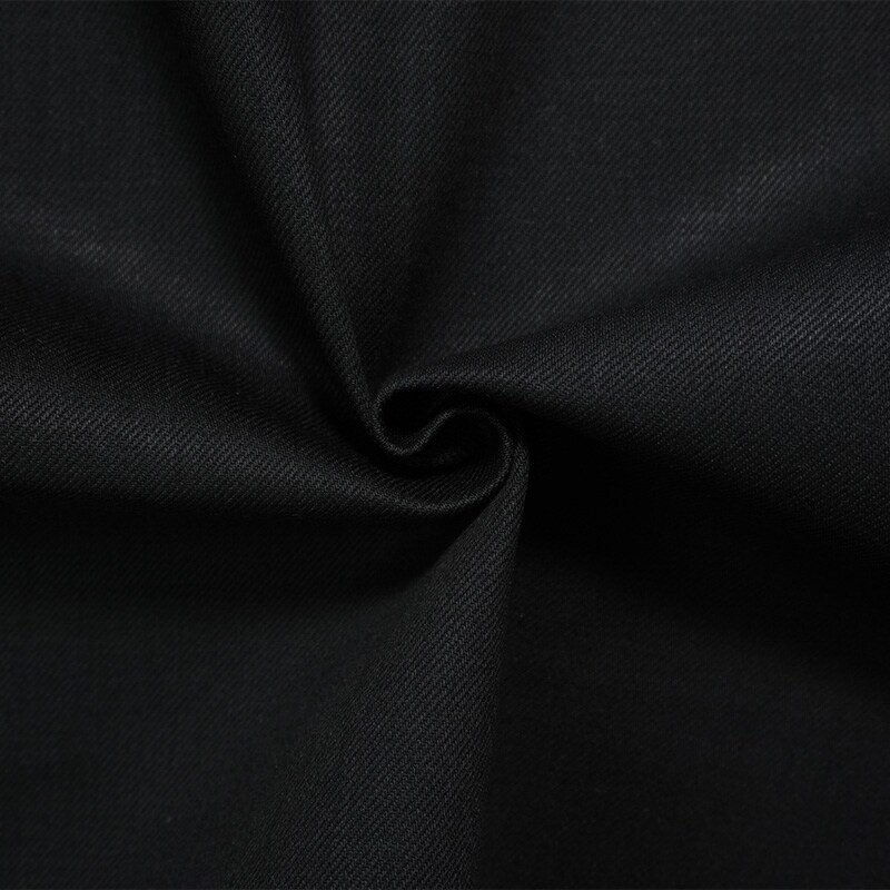Midnight Black 12 oz. Cotton Solid Denim Twill Woven Fabric By the Yard