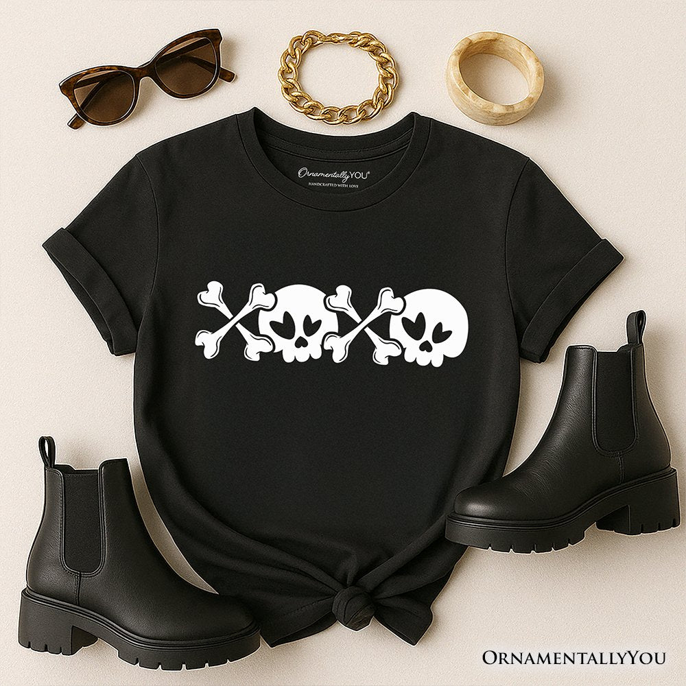 XOXO Skulls Anti-Valentine T-Shirt, Sarcastic Skeletons Love Tee