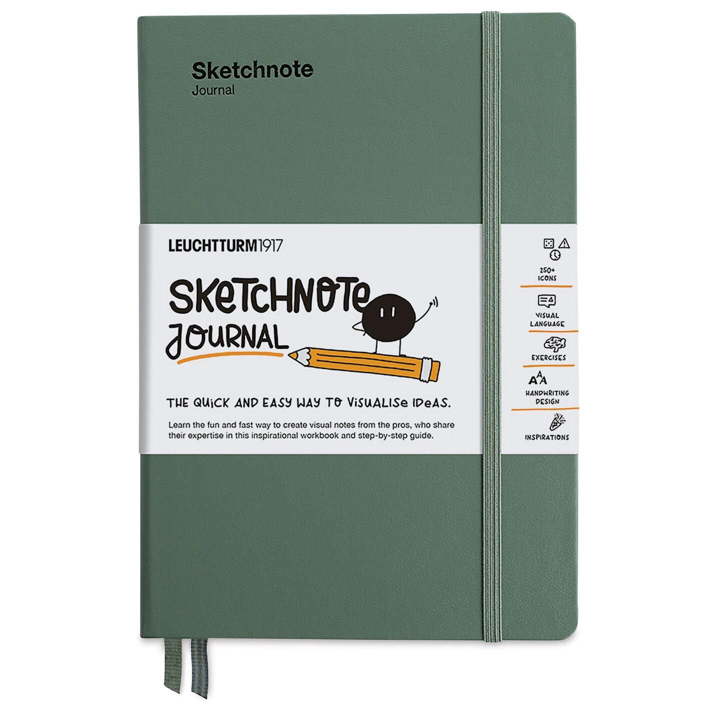 Leuchtturm1917 Hardcover Sketchnote Journal - Olive, 5-3/4" x 8-1/4"