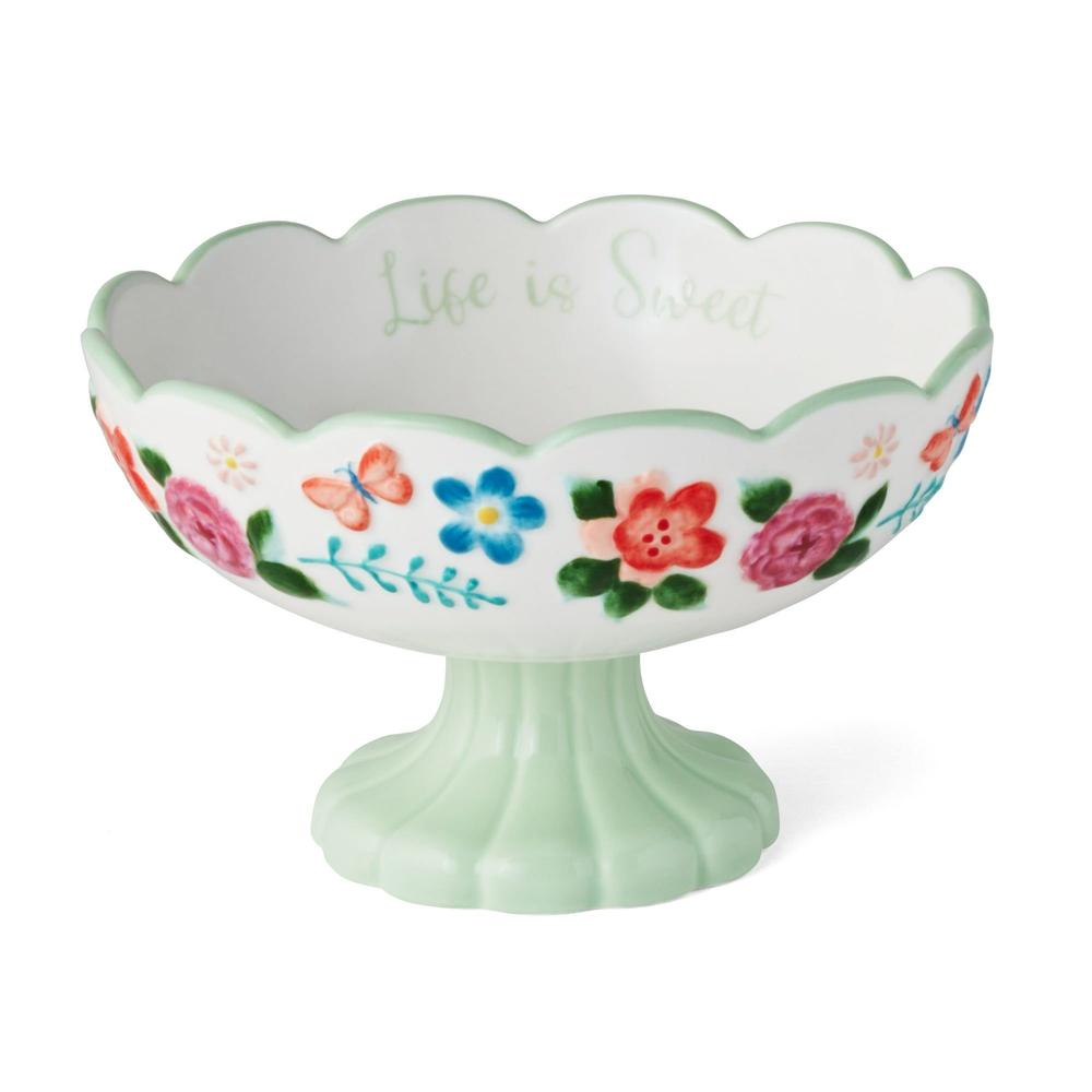 Edge Collections - 6.4" - Multicolor - Charming Floral Candy Dish for Sweets and Trinkets - 4 Piece