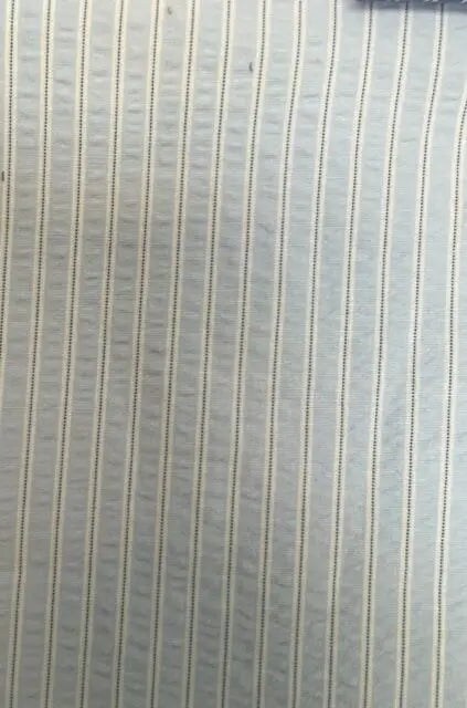 1 Yard Seersucker Stripe Fabric Poly Cotton Rayon Blend Woven, 58" Wide Lightweight Texture