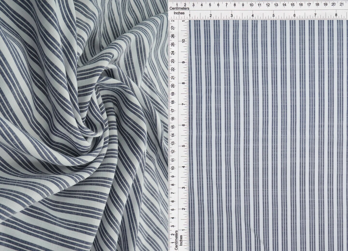Triple Stripe Poplin Woven Fabric Polyester Rayon Blend, 57/58" Wide