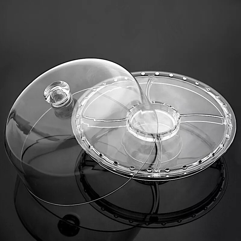 12&#x22; Clear Acrylic Cake Stand 6 in 1 Multifunctional Serving Platter Wedding Home