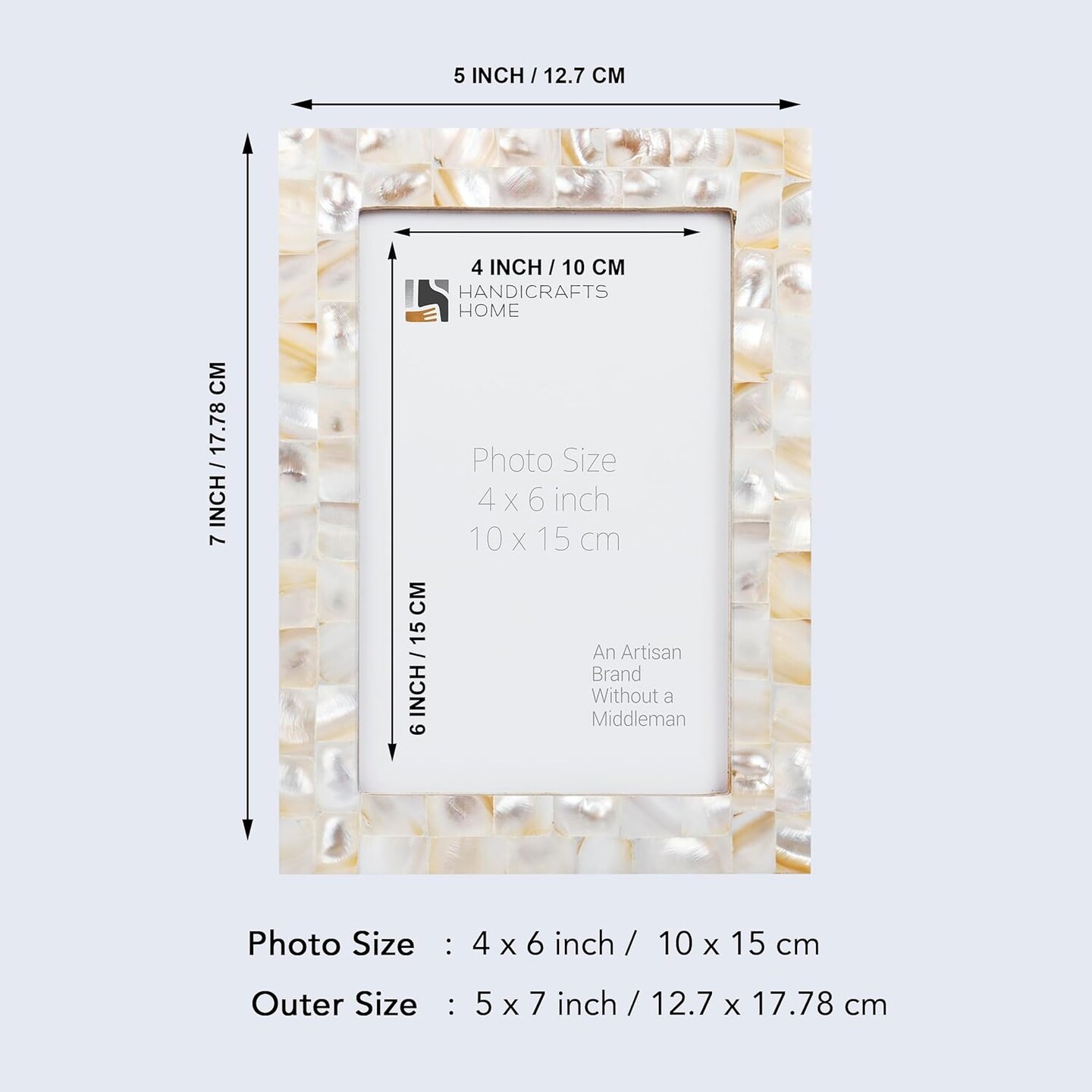 Home Decorative Picture Frame Wooden Photo Frame and Collage (Mop White, 4x6)