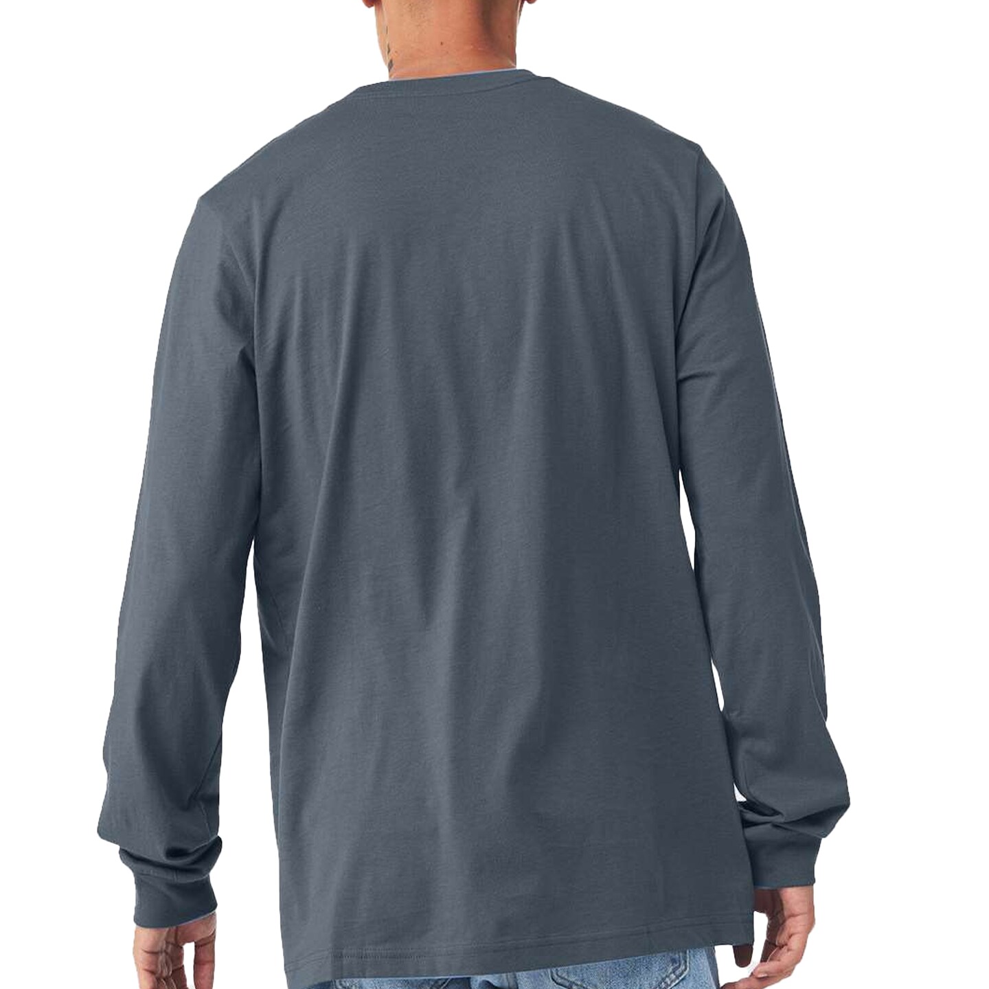 Bella + Canvas Long Sleeve T-Shirt, Men’s Heavy Cotton Jersey Tee