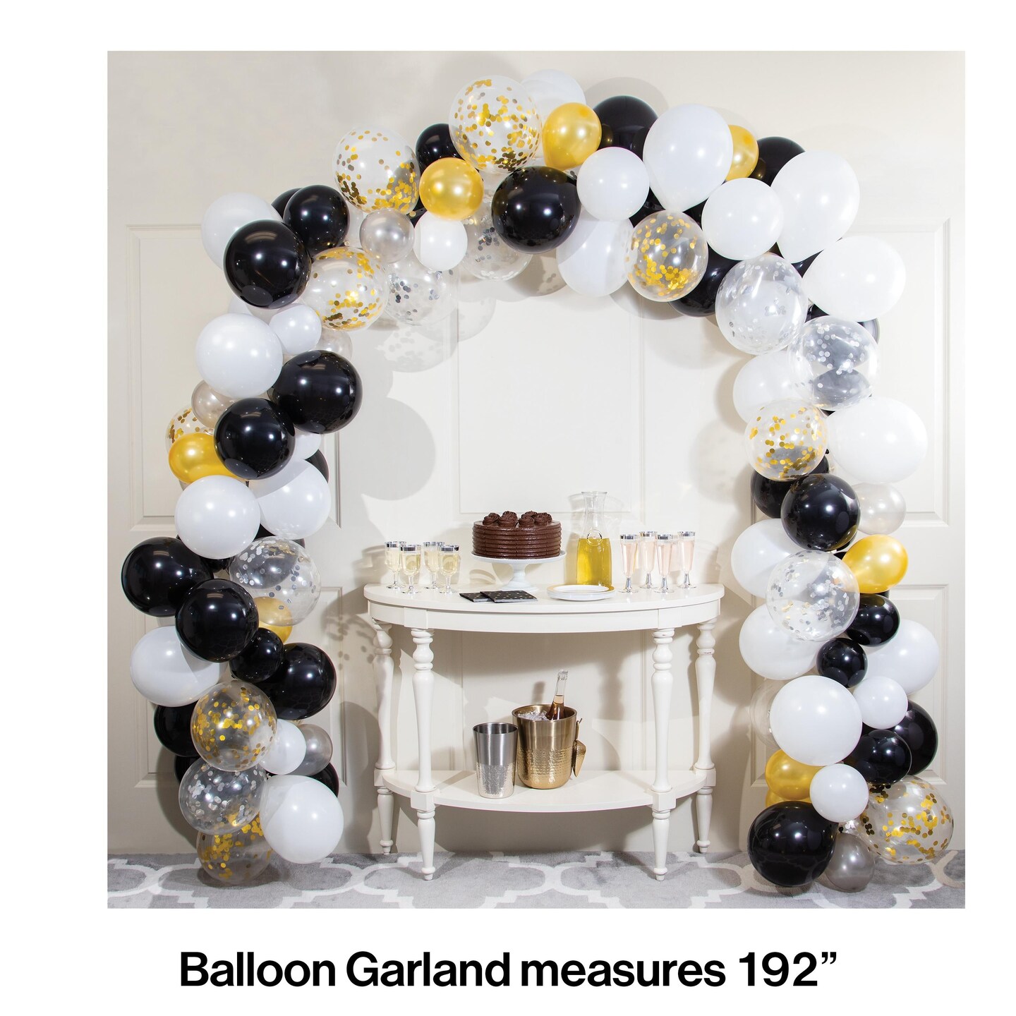 Black &#x26; White Balloon Garland Kit (112/Pkg)
