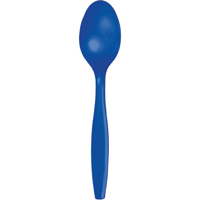 Cobalt Blue Plastic Spoons (50/Pkg)