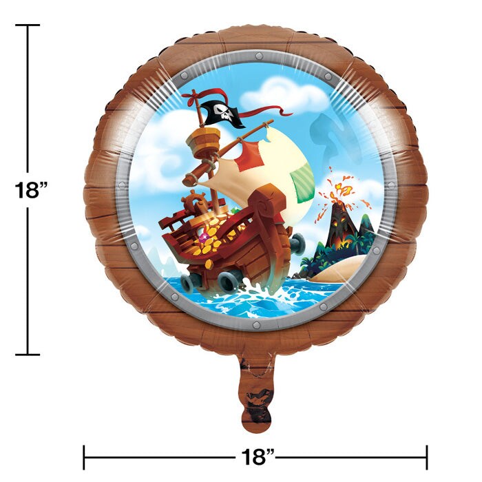 Pirate Treasure Metallic Balloon 18&#x22;