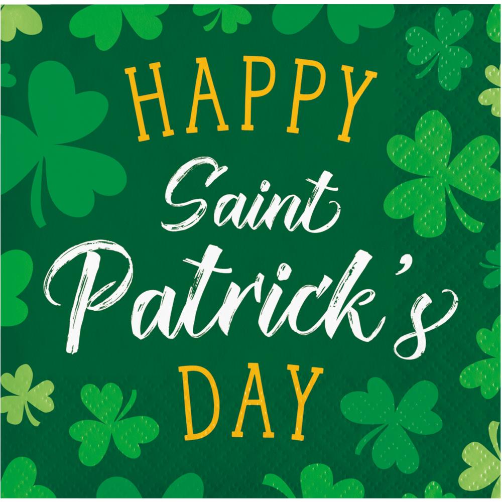 Happy St Patrick&#x27;s Day 2 Ply Beverage Napkin (16/Pkg)