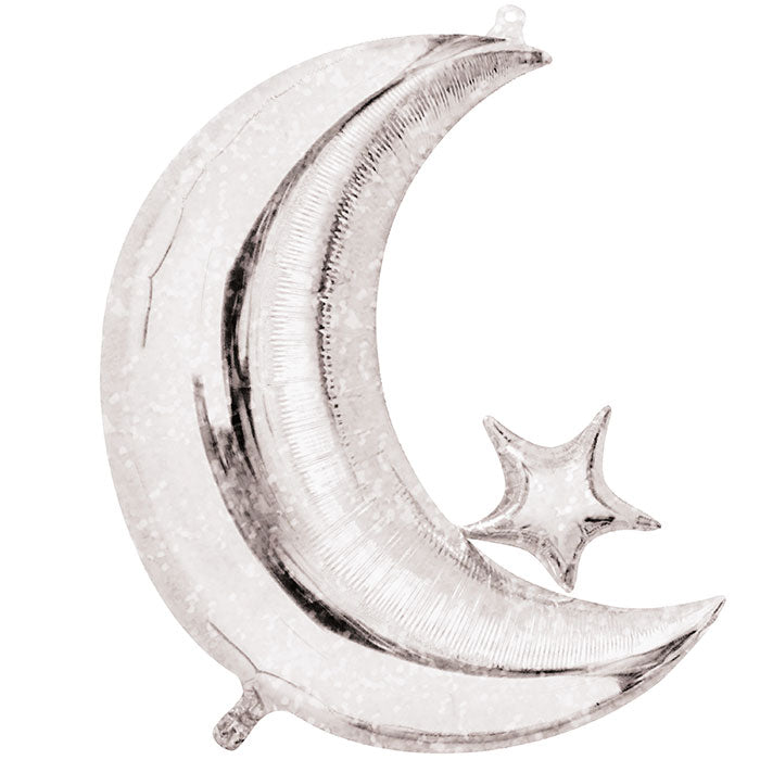 Starry Night Metallic Balloon Moon