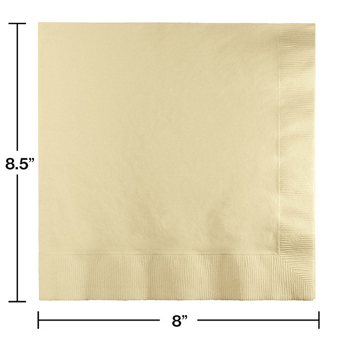 Ivory Dinner Napkins 3Ply 1/4Fld (25/Pkg)