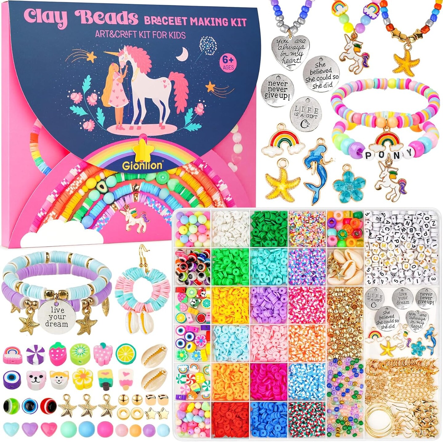 Bracelet Making Kit Arts and Crafts Charms Jewelry Supplies