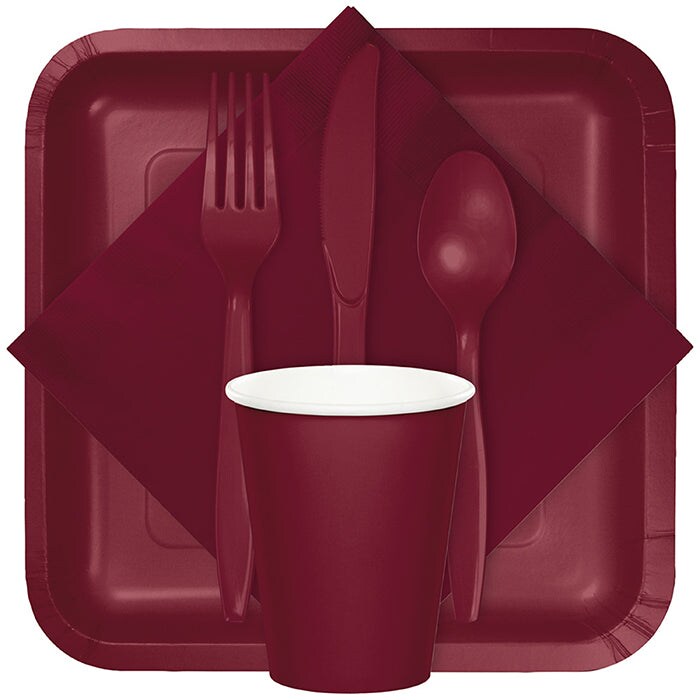 Burgundy Dinner Napkins 2Ply 1/8Fld (50/Pkg)