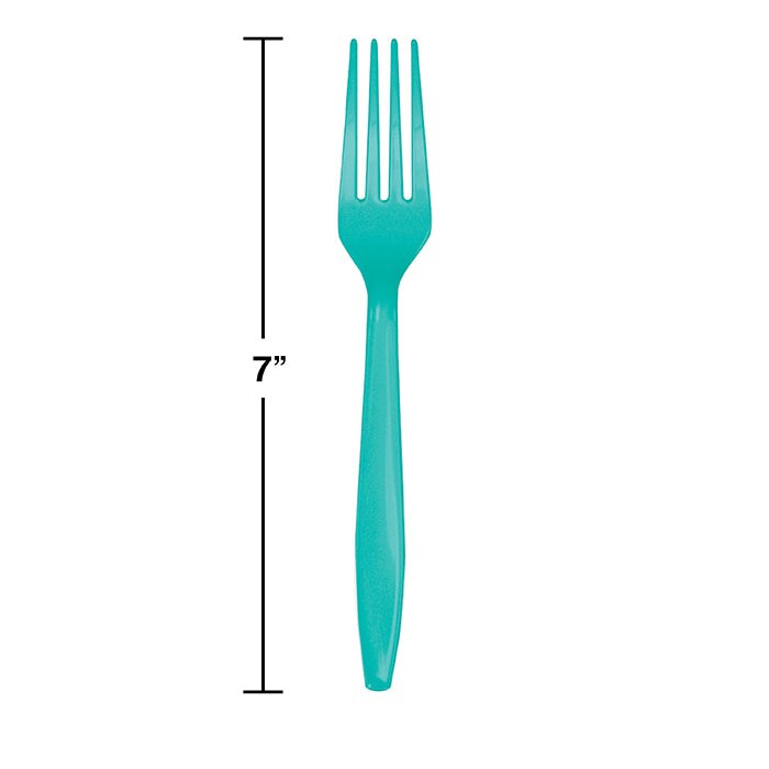 Teal Lagoon Plastic Forks (24/Pkg)