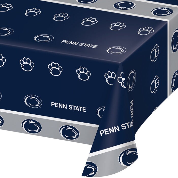 Bulk Pack of 2 Penn State Nittany Lions Plastic Table covers, 54&#x22;x108&#x22;