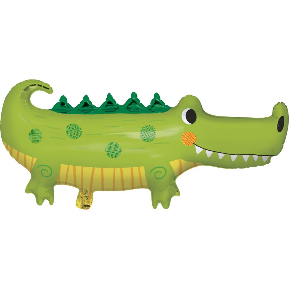 Alligator Party Metallic Balloon Alligator
