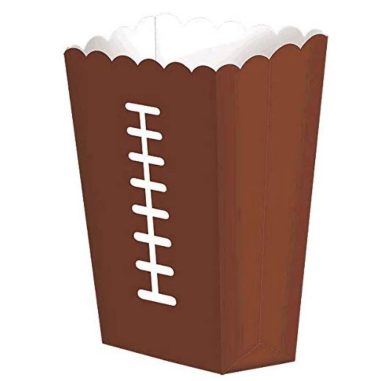 Football Popcorn Boxes &#x2013; Set of 8 | Football Party Snack Containers for Game Day &#x26; Sports Events