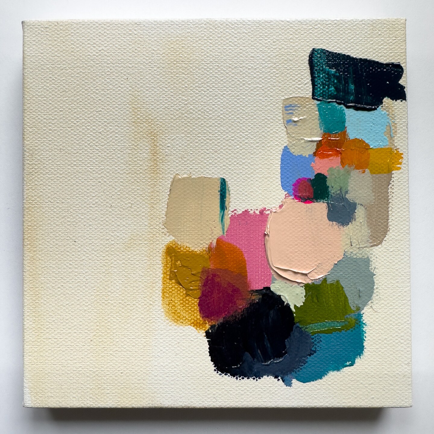Small Colorful Abstract 6x6 Canvas 433004296679260160