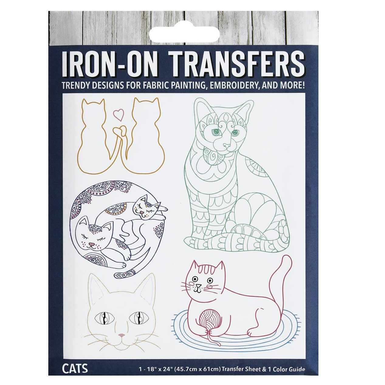 Leisure Arts Iron-On Transfer, Cat, Embroidery Patterns, Embroidery Patterns Iron On Transfers, Hand Patterns, Iron On Transfer Patterns
