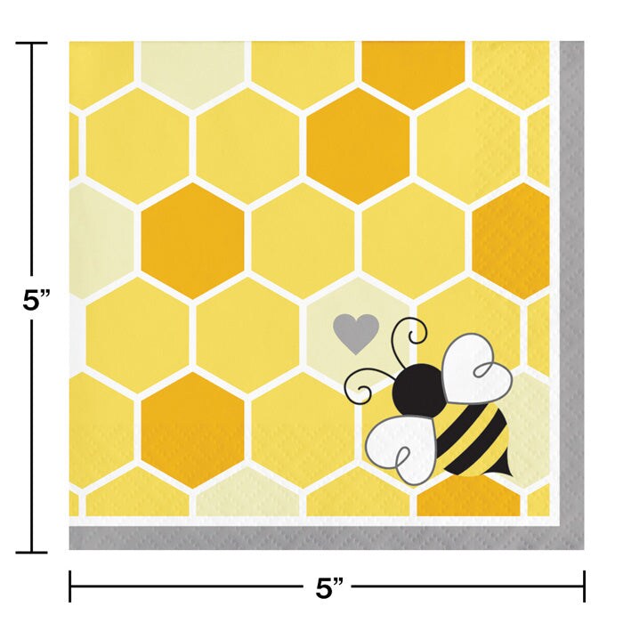 Bumblebee Baby Beverage Napkins (16/Pkg)