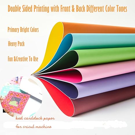 100 Pack Heavy Colored Paper Cardstock Front Back Different Color Codes