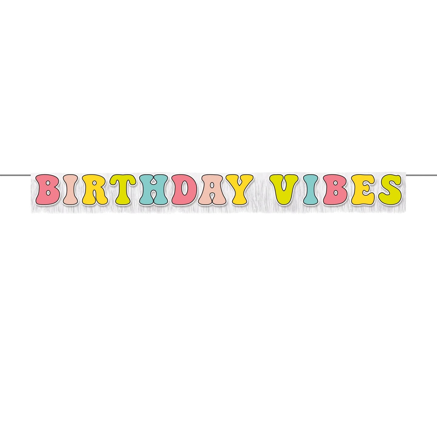 Bulk Pack of 2 Flower Power Letter Banners w/ Fringe