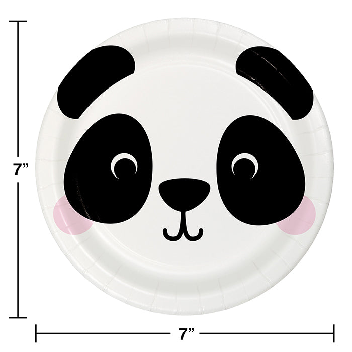 Animal Faces Panda Paper Dessert Plate (8/Pkg)
