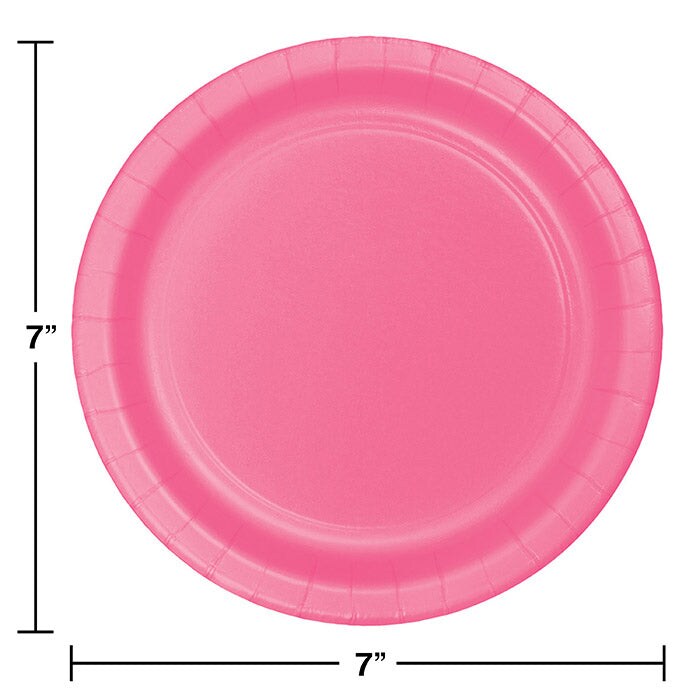 Candy Pink Paper Dessert Plates (8/Pkg)