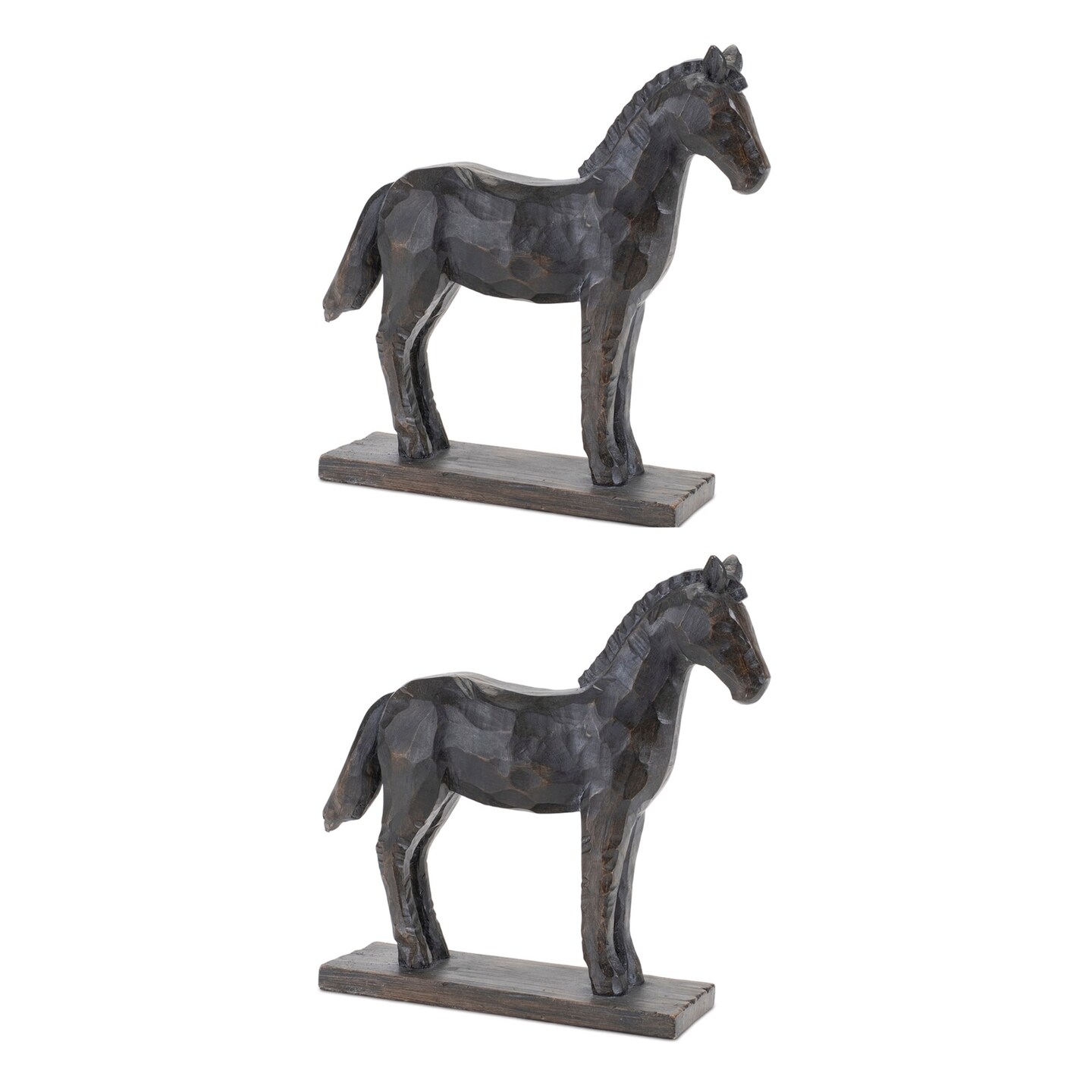 Melrose Horse on Stand Figurines - 8.5&#x22; - Set of 2