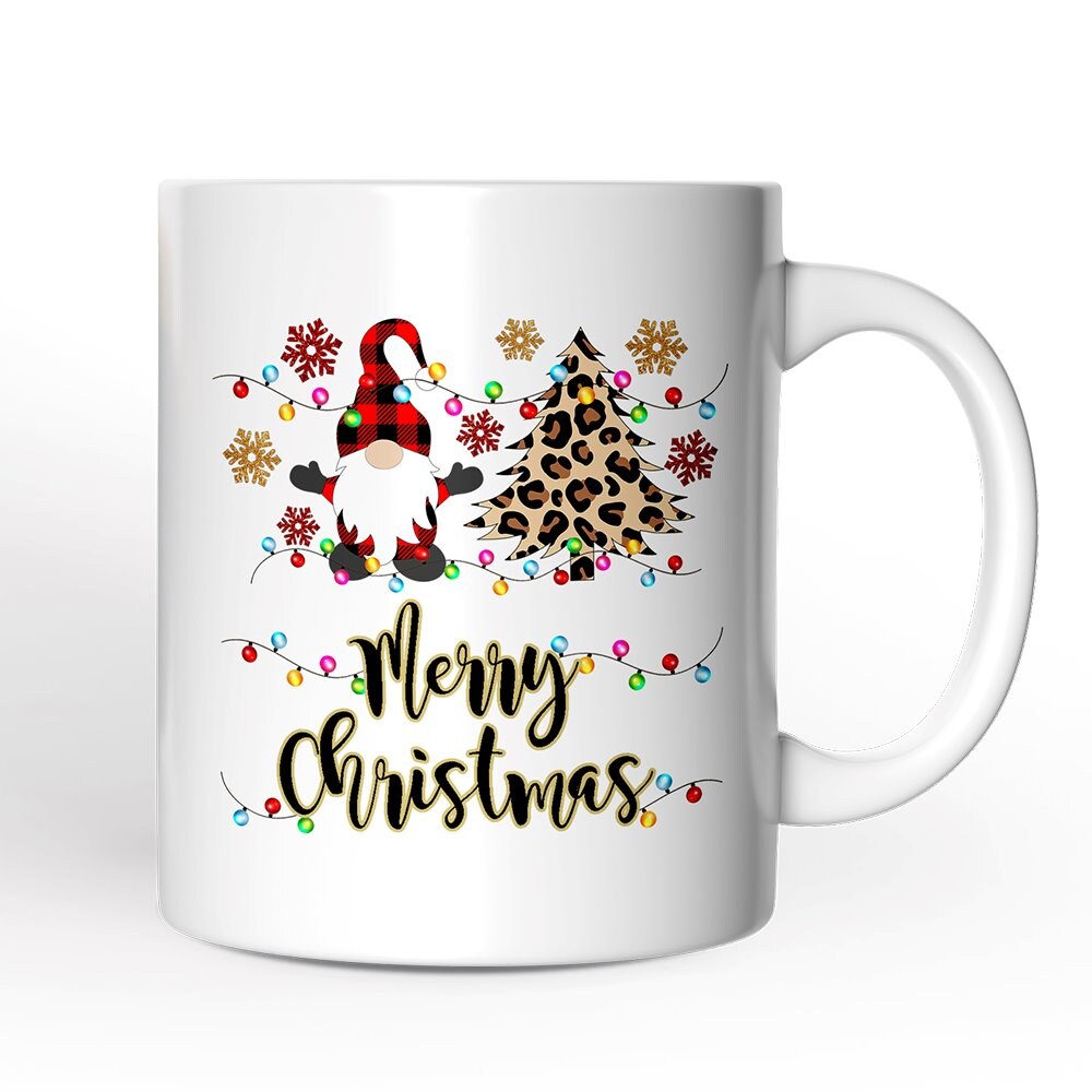 Gnome Buffalo Plaid Christmas Mug Gift