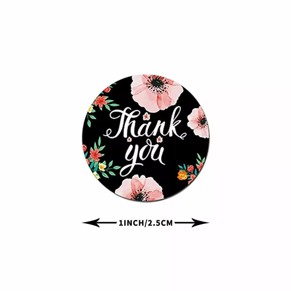 1” 1500 Thank You Stickers Roll Thank You For Supporting Small Business Labels