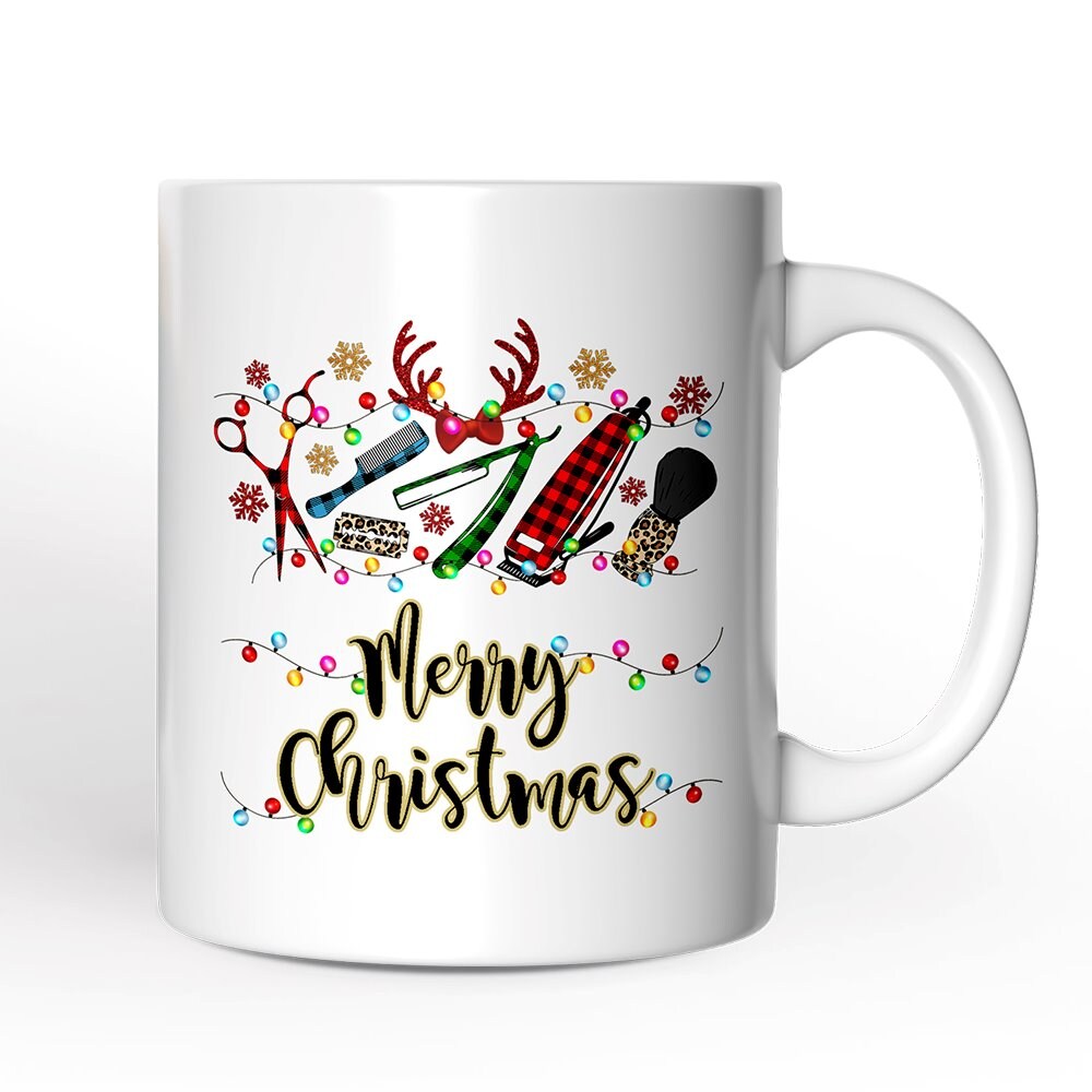Barber Buffalo Plaid Christmas, Barbershop Mug Gift
