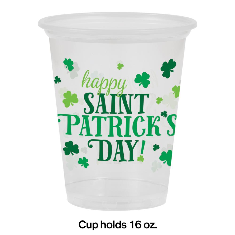Clear Happy St Pats 16Oz Plastic Cup (8/Pkg)